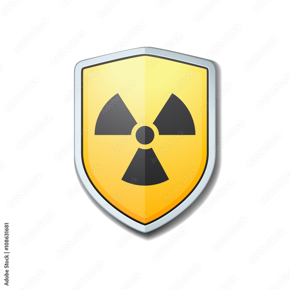 Radiation shield sign Radiation shield sign