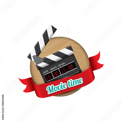 Realistic movie badge