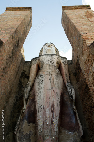 Ancient image buddha statue in Sukhothai ,Thailand