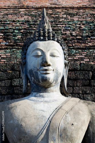 Ancient image buddha statue in Sukhothai ,Thailand