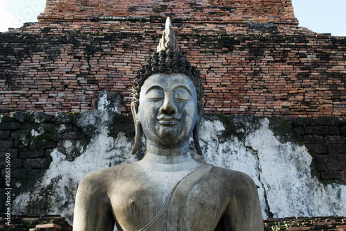 Ancient image buddha statue in Sukhothai ,Thailand