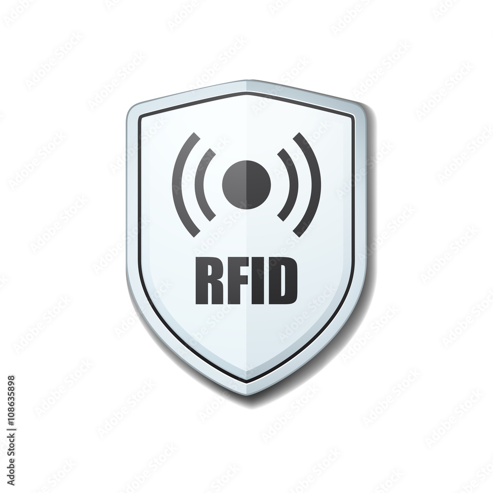 RFID Protection Shield sign Stock Vector