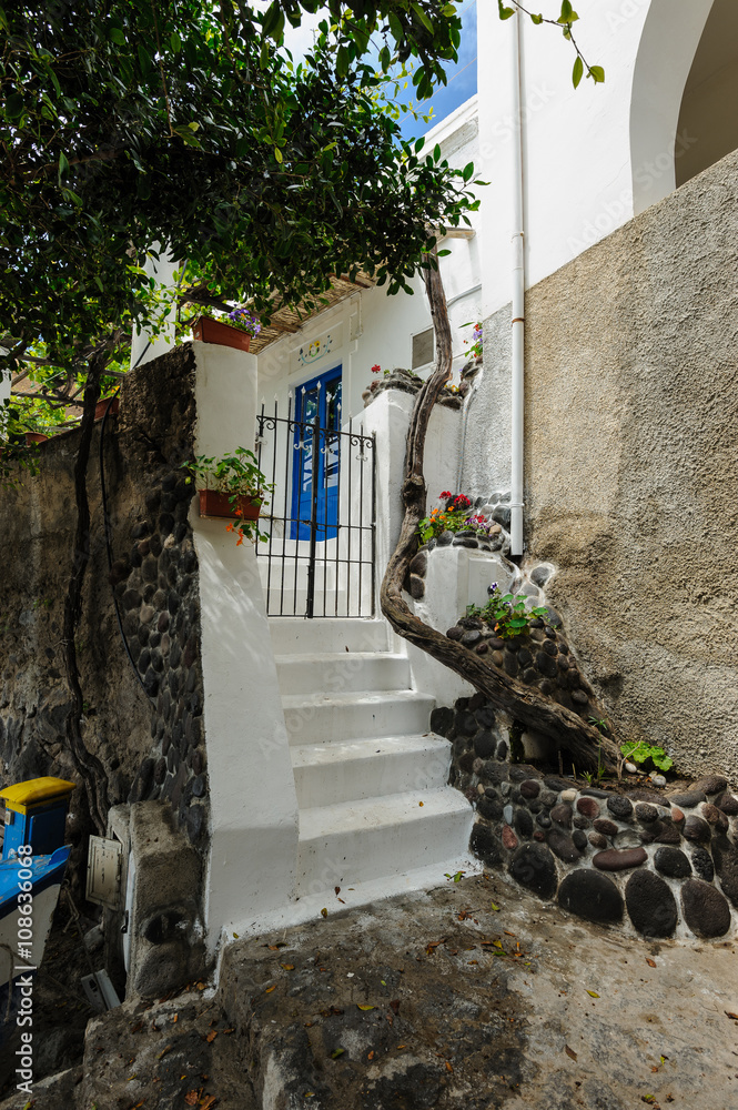 Fototapeta premium A typical house for rent on Alicudi island, Italy.