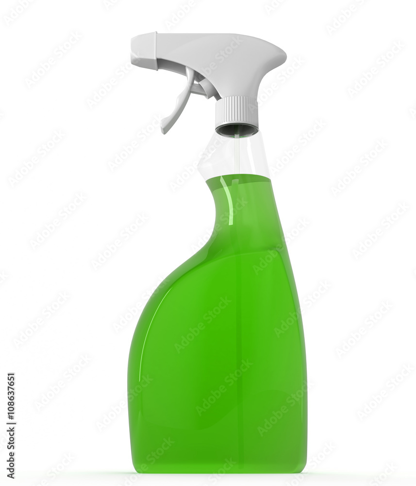 Spray. Cleaning and sanitation product studio isolated. Bottle witout lable Spray. Cleaning and sanitation product studio isolated. Bottle witout lable