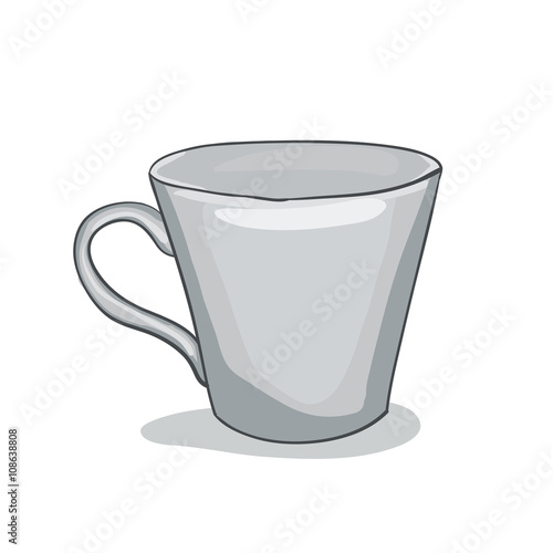 Vector illustration painted cup
