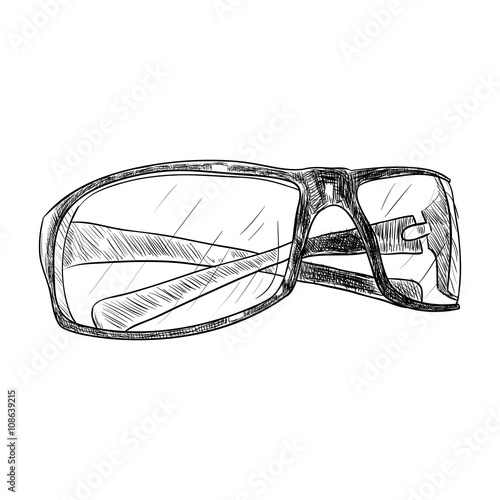 Vector sketch of glasses