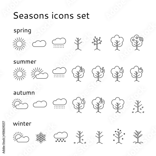 Icons set. Seasons