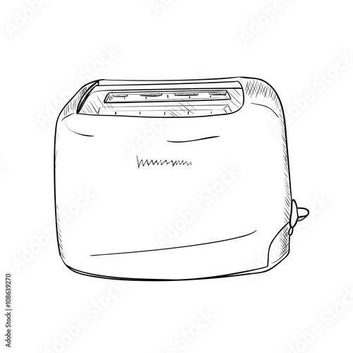 Vector sketch of toaster
