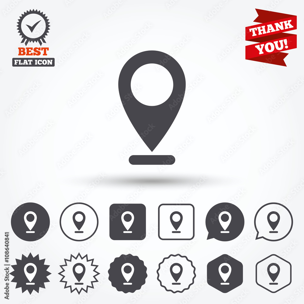 Internet mark icon. Navigation pointer symbol. Internet mark icon. Navigation pointer symbol.