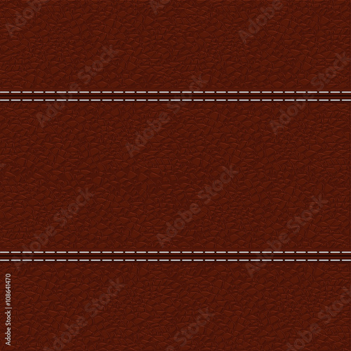Leather background with stitches