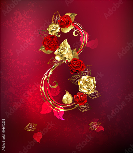 Eight of roses