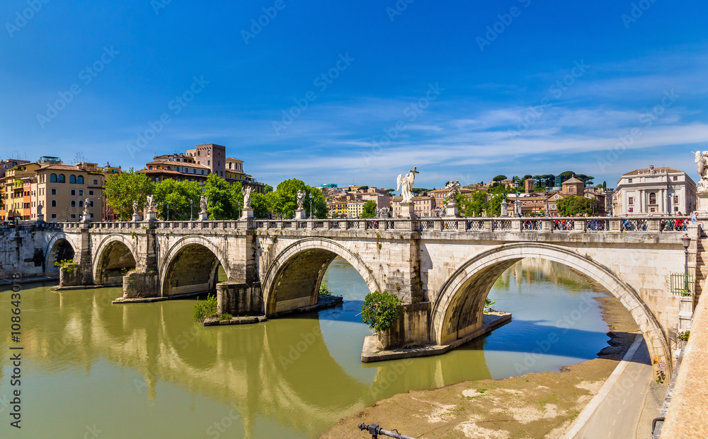 Sant'Angelo bridge in Rome, Italy