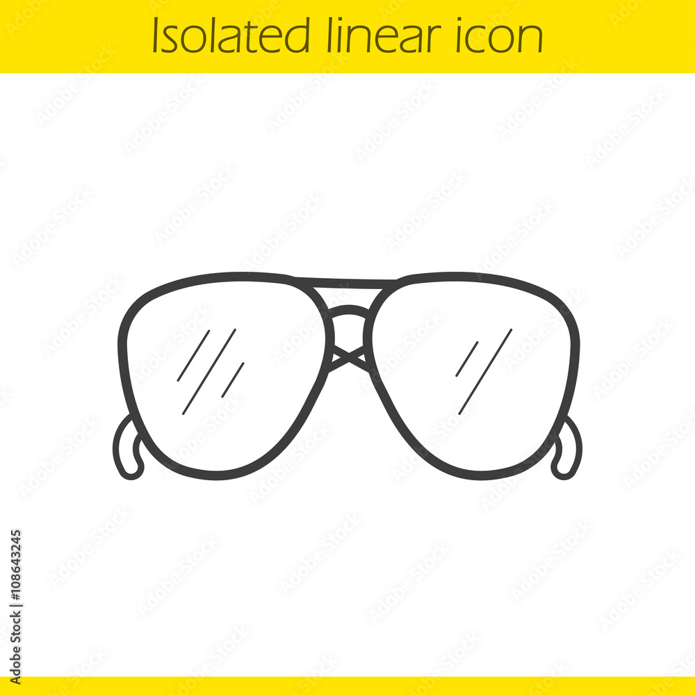 Fototapeta premium Sunglasses linear icon