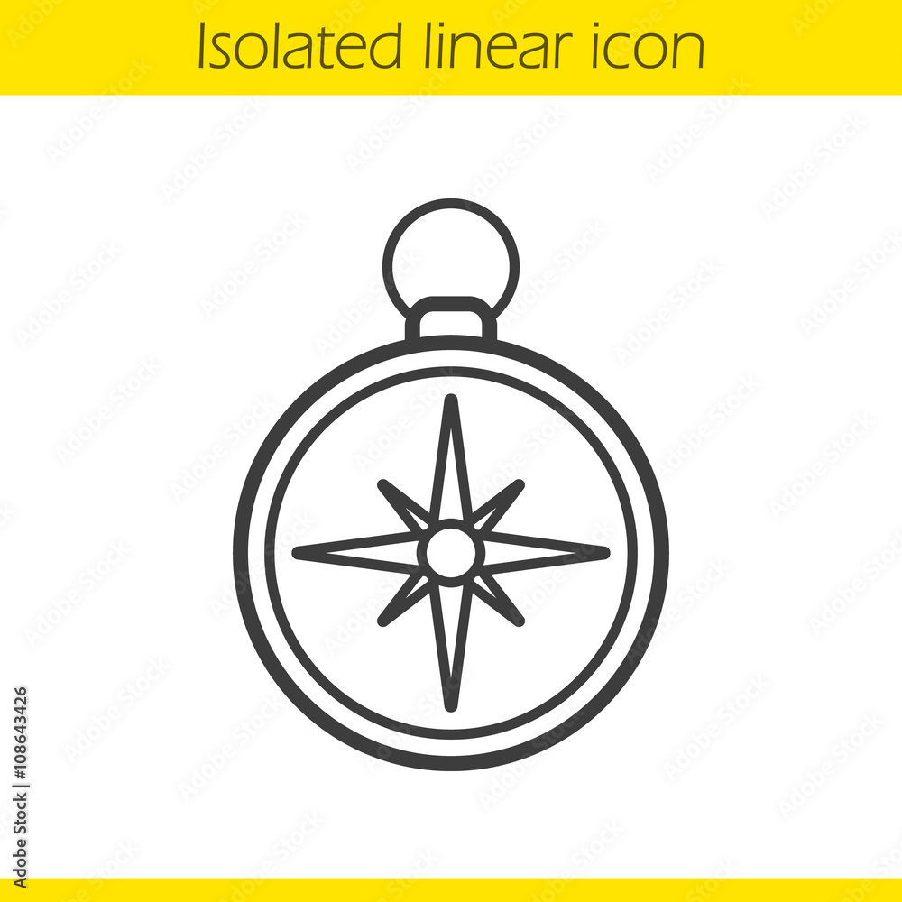 Compass linear icon