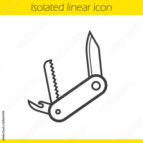 Pocket knife linear icon