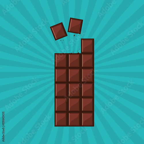 colorful chocolate design, vector illustration, sweet and delicious