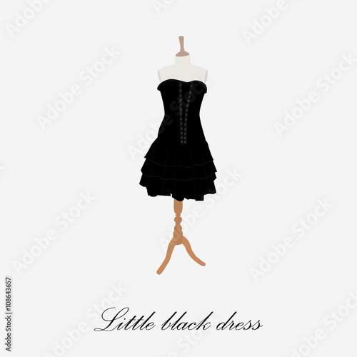 Woman black dress