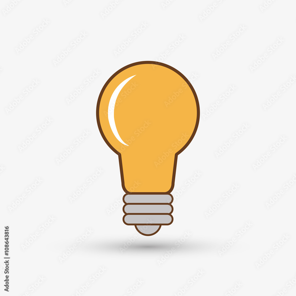 Colorful bulb design over white background Colorful bulb design over white background