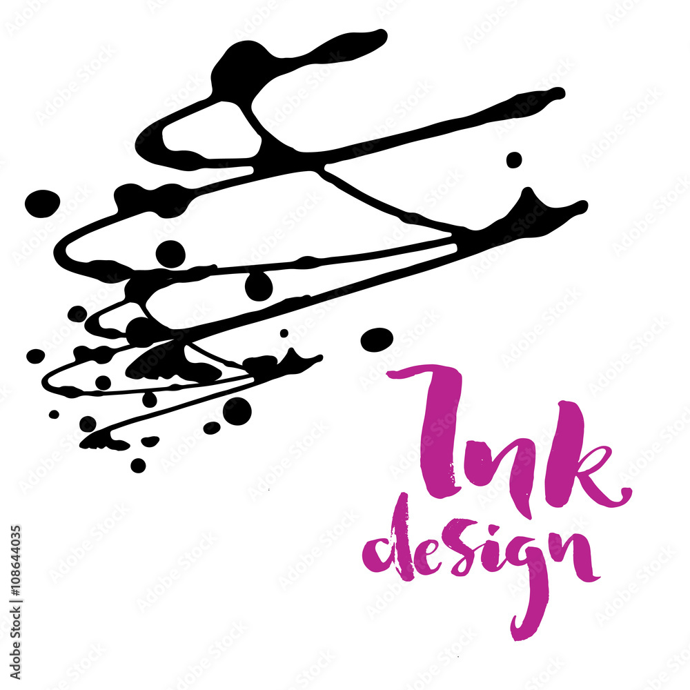 Vector ink stains design