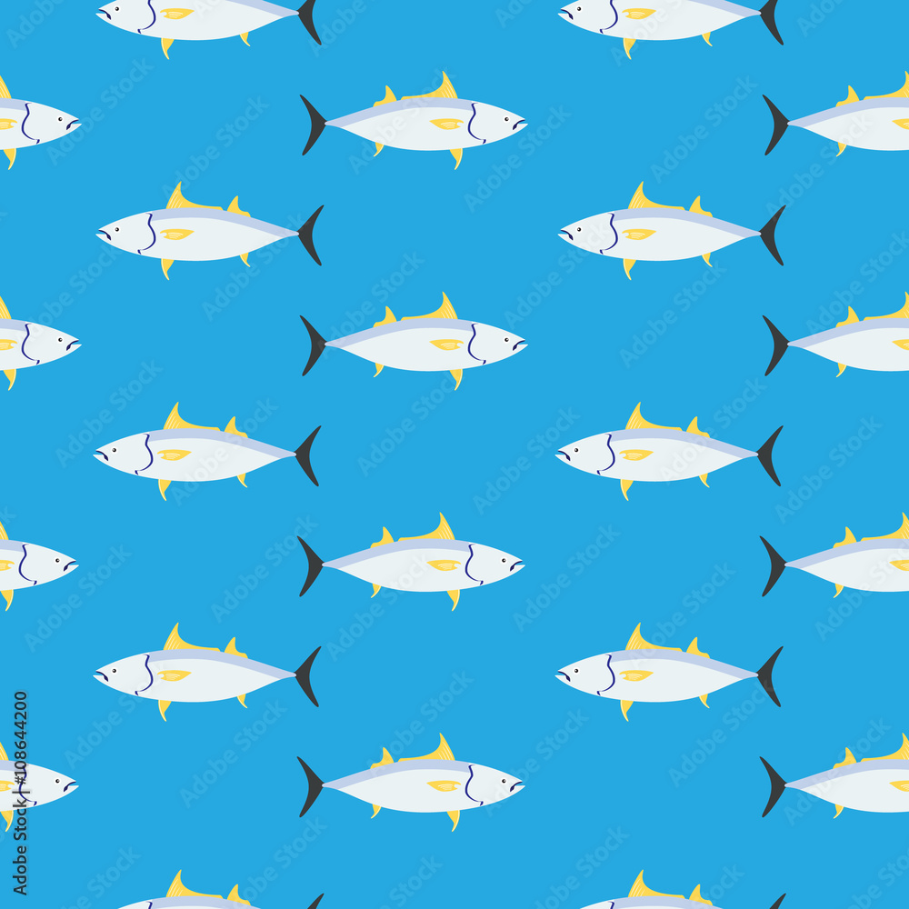 Tuna seamless pattern Tuna seamless pattern