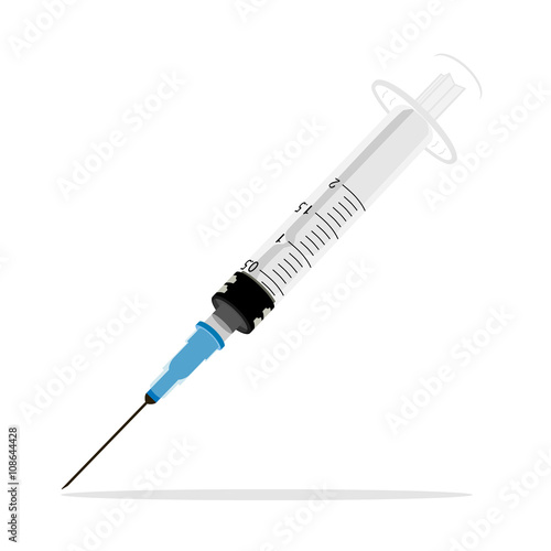 Realistic syringe vector