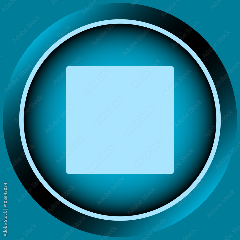 Icon blue stop symbol Icon blue stop symbol