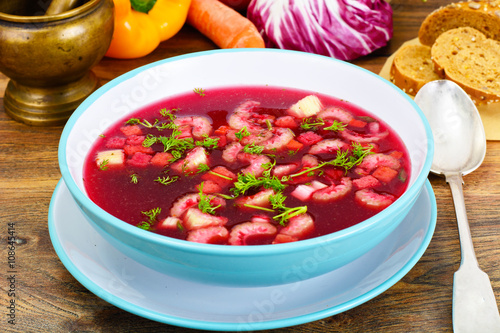 Soup from Beet, Tomatoes and Celery