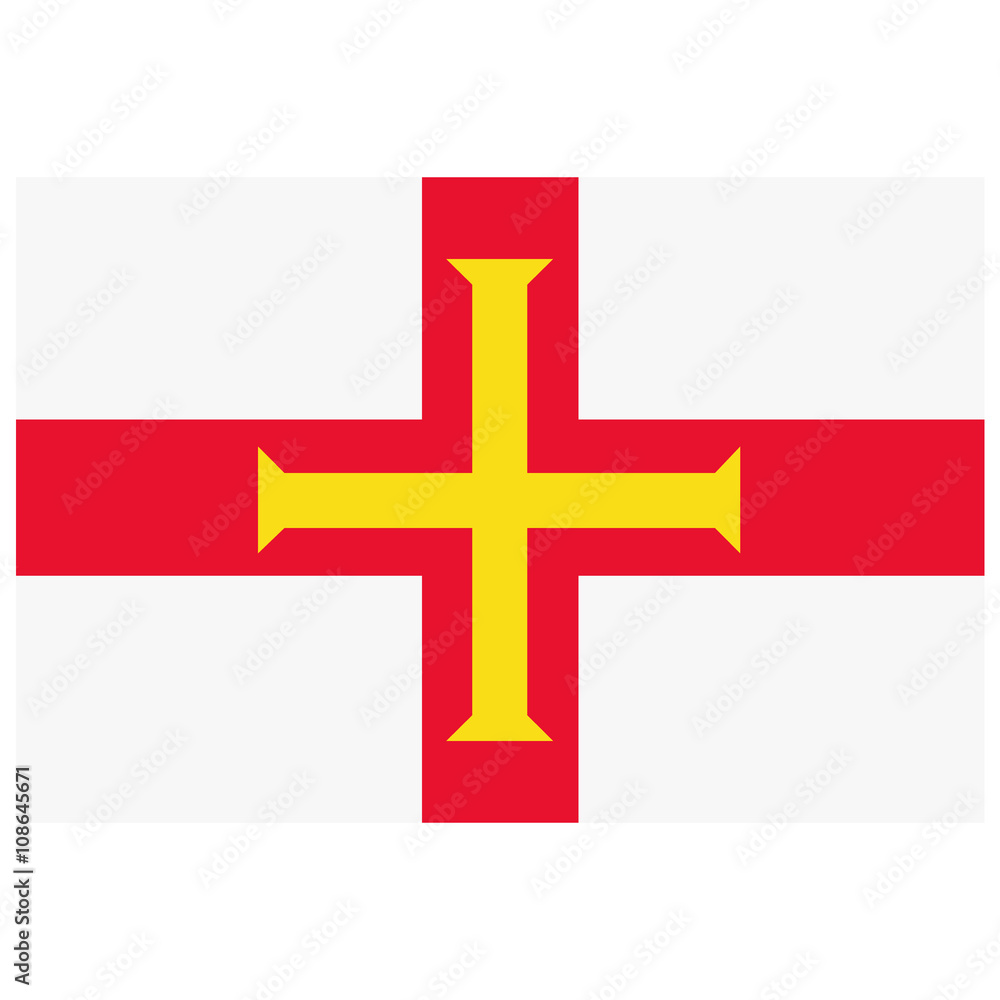 Obraz premium Guernsey flag vector