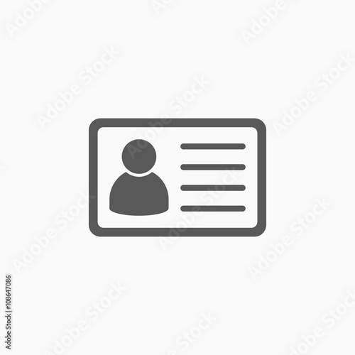 Identification card icon