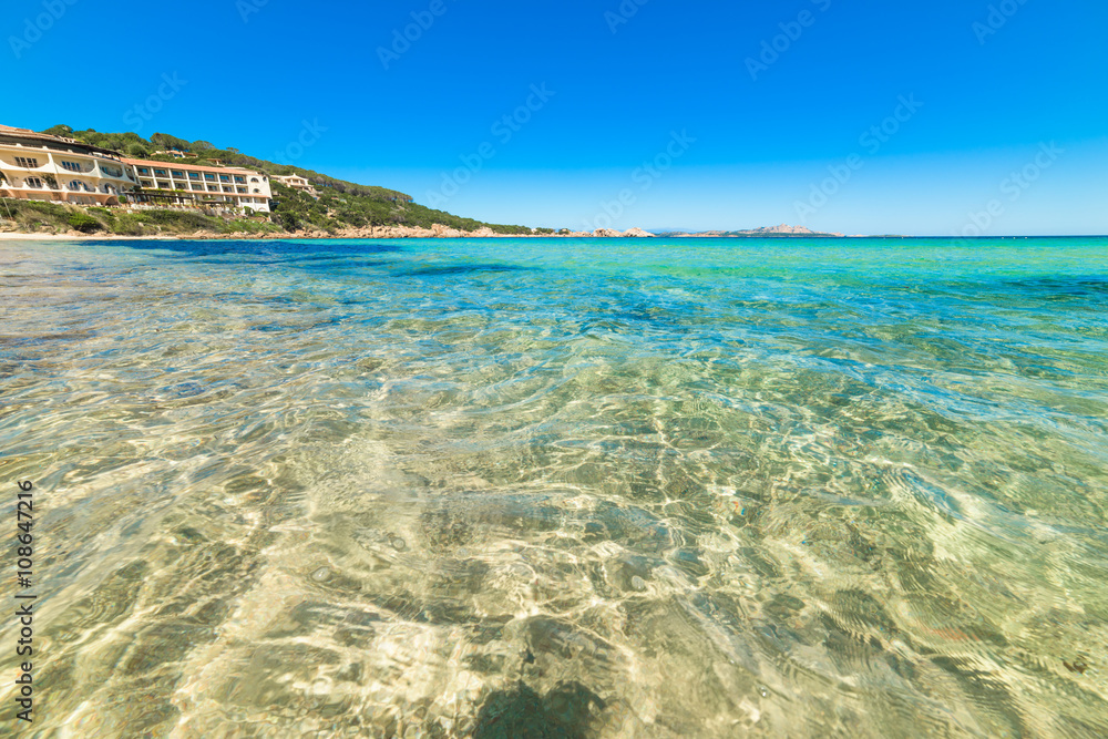Fototapeta premium Cala Battistoni on a clear day, Sardinia