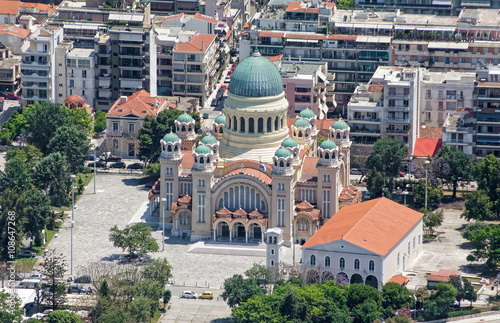 фотографія St Andrew Cathedral in Patra, aerial view