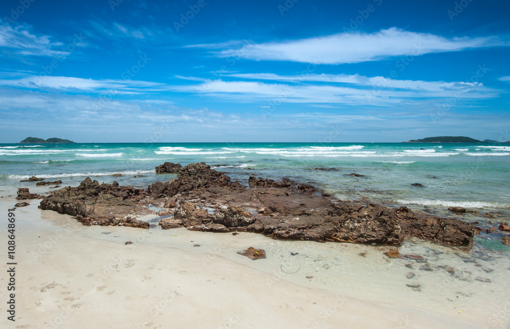 seascape of koh larn thailand in summer