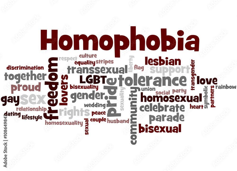 Obraz premium Homophobia, word cloud concept 5