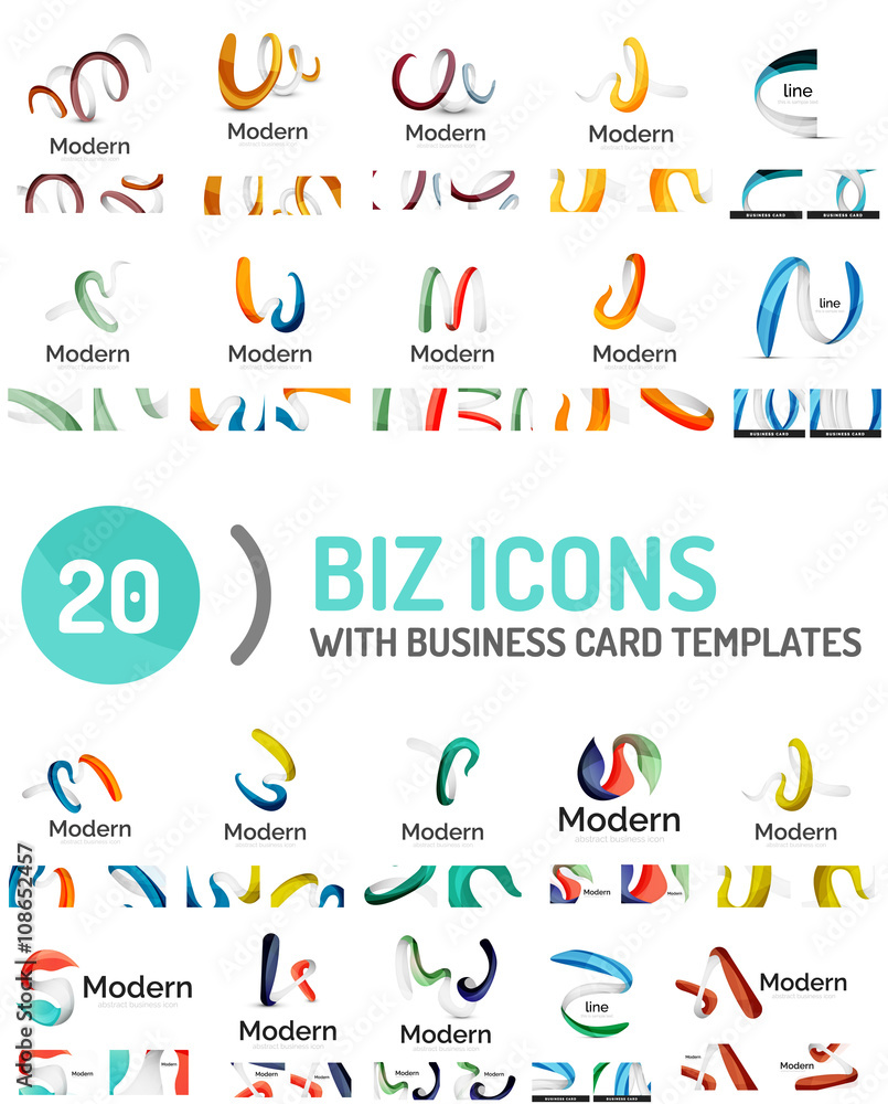 Large set of business line logos Large set of business line logos
