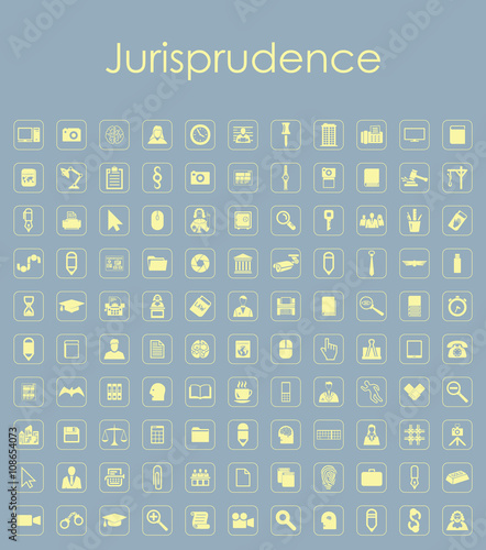 Set of jurisprudence simple icons