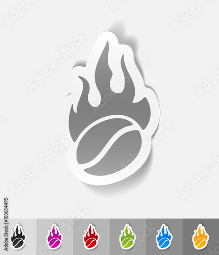 realistic design element. coffee roasting