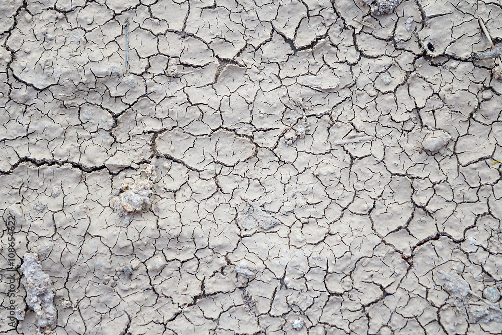 Surface of land with dry and cracked ground Surface of land with dry and cracked ground