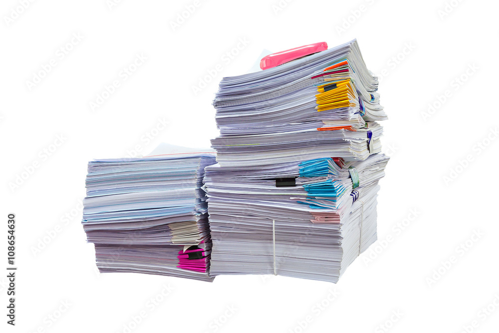 Stack of Documents isolated on white background Stack of Documents isolated on white background