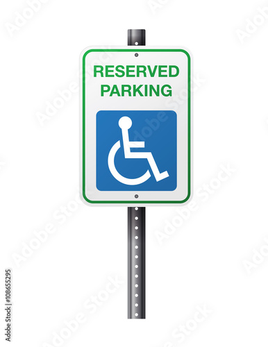 Handicap Reserved Parking Sign