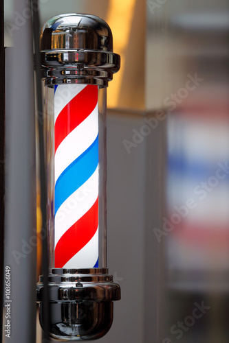 Barber shop vintage pole