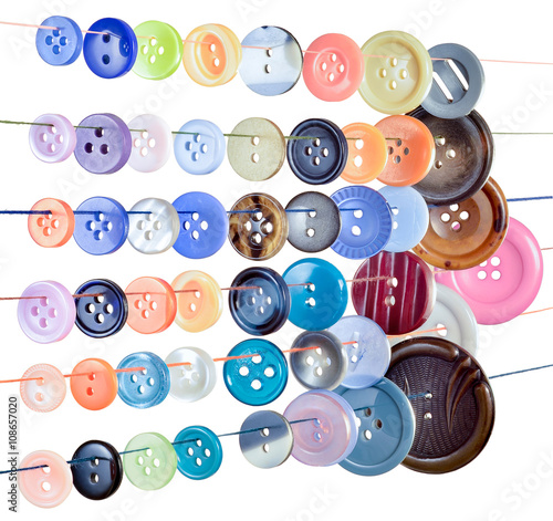 colorful sewing buttons