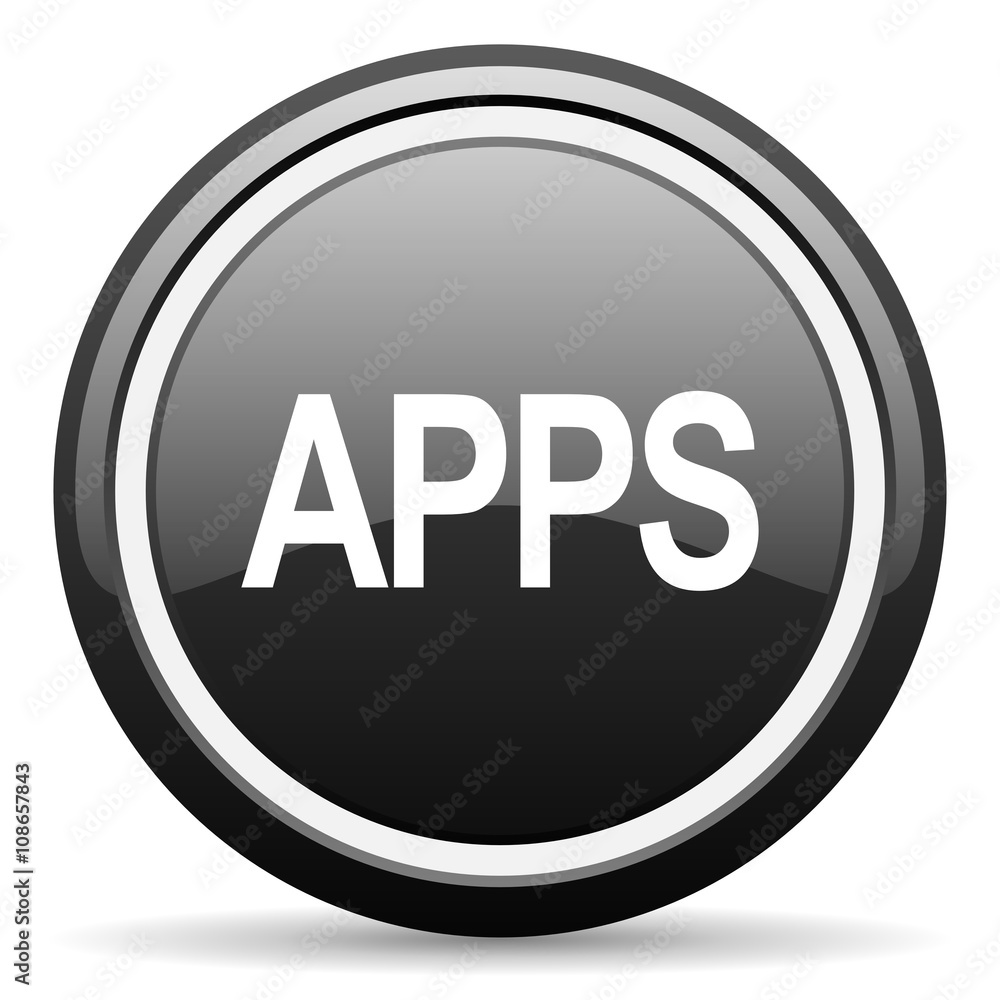 apps black circle glossy web icon apps black circle glossy web icon