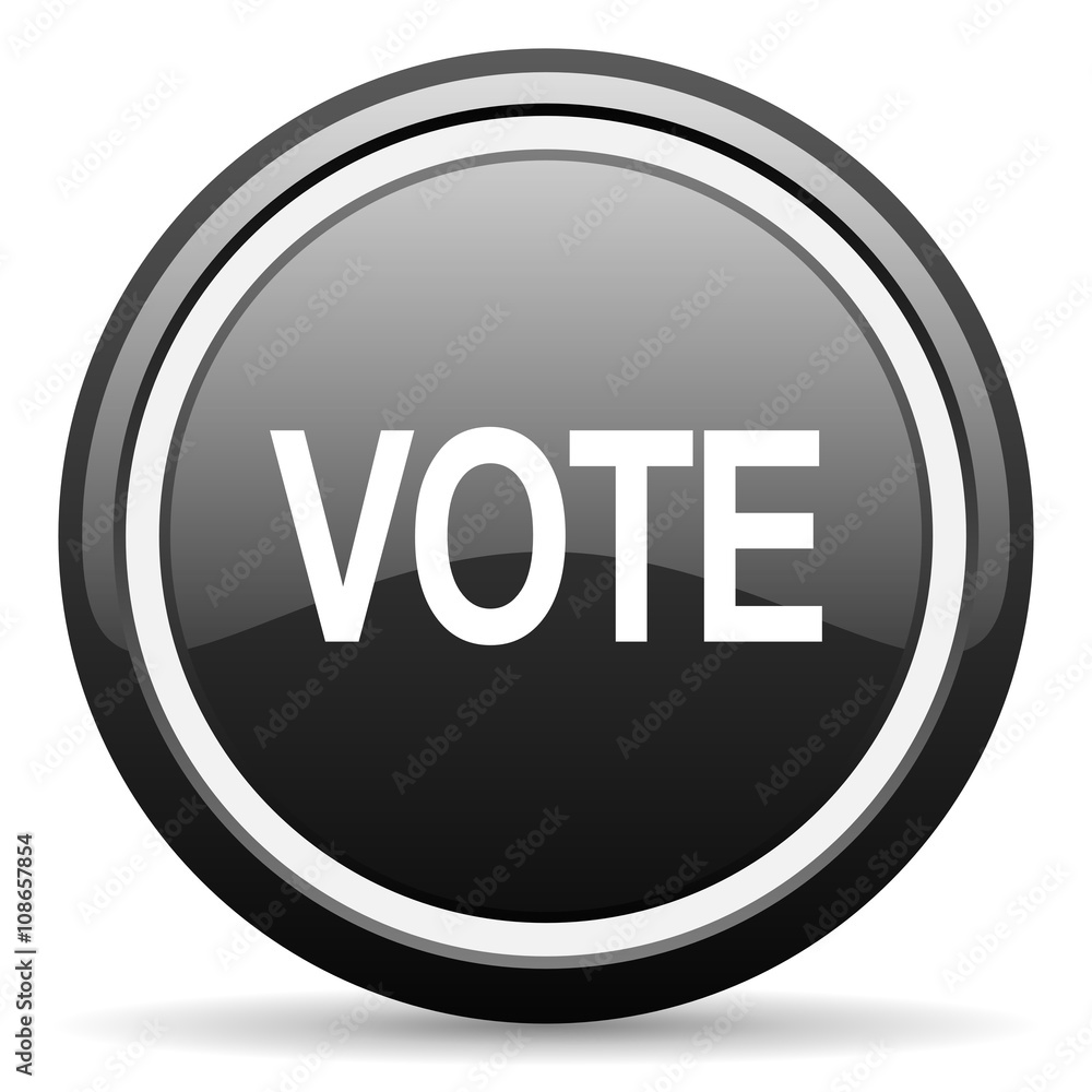 vote black circle glossy web icon vote black circle glossy web icon