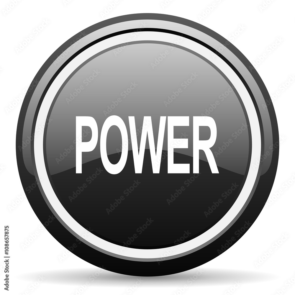 power black circle glossy web icon power black circle glossy web icon