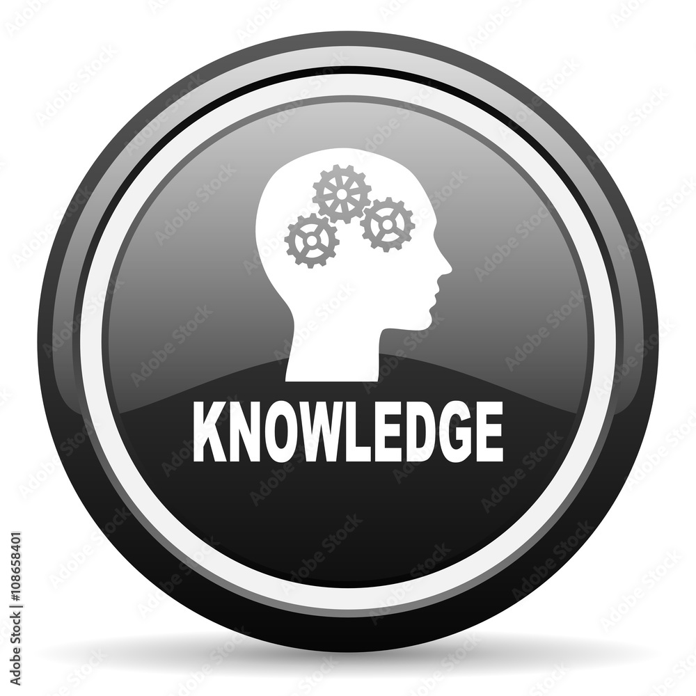 knowledge black circle glossy web icon knowledge black circle glossy web icon