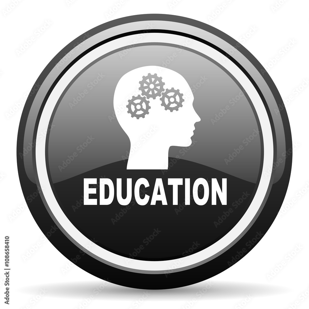 education black circle glossy web icon education black circle glossy web icon