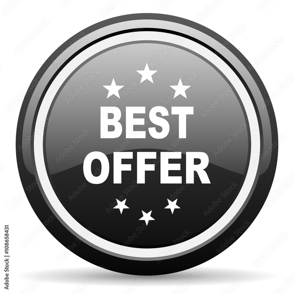 best offer black circle glossy web icon best offer black circle glossy web icon