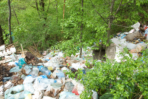beautiful nature polluted garbage