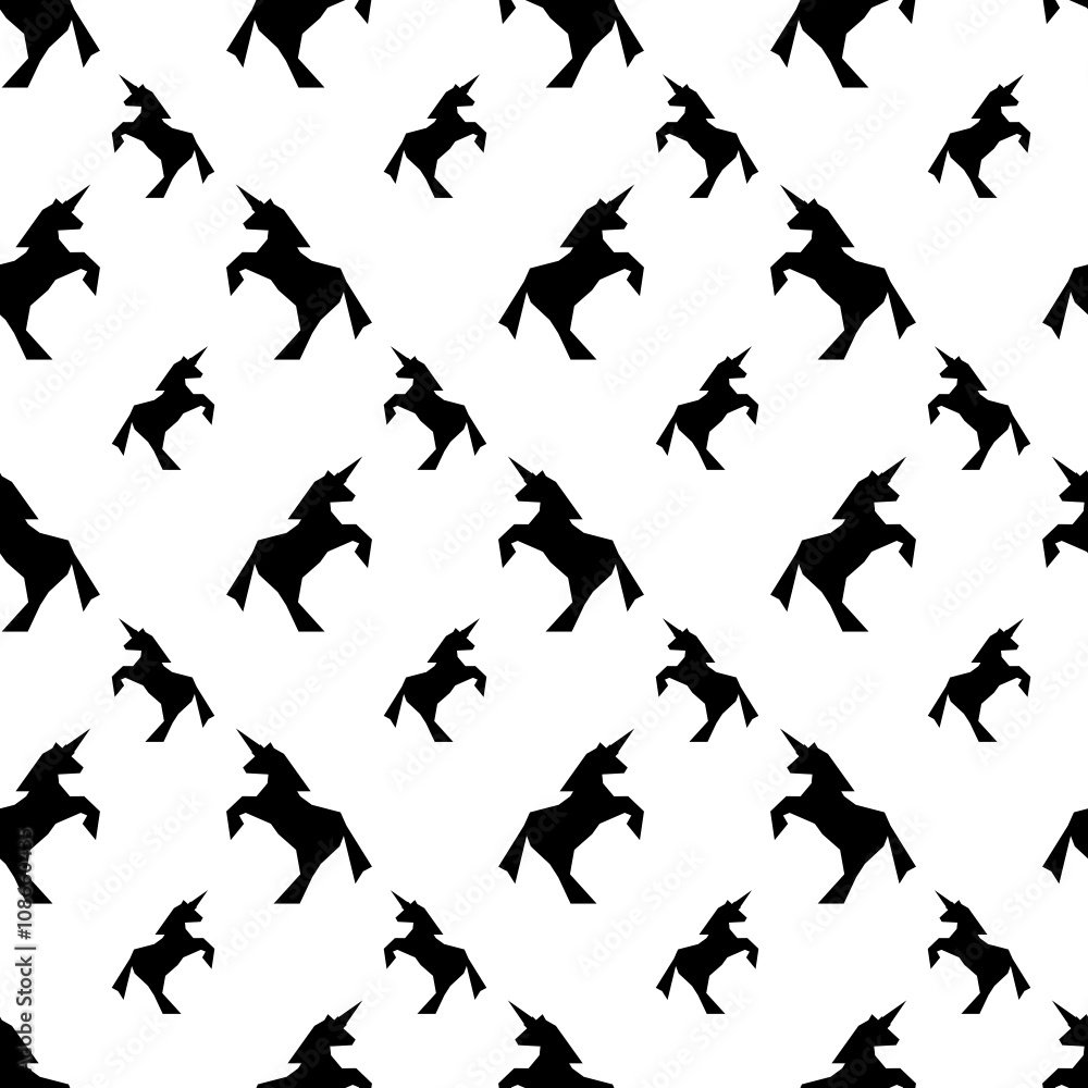 repeating pattern whit unicorn silhouettes repeating pattern whit unicorn silhouettes