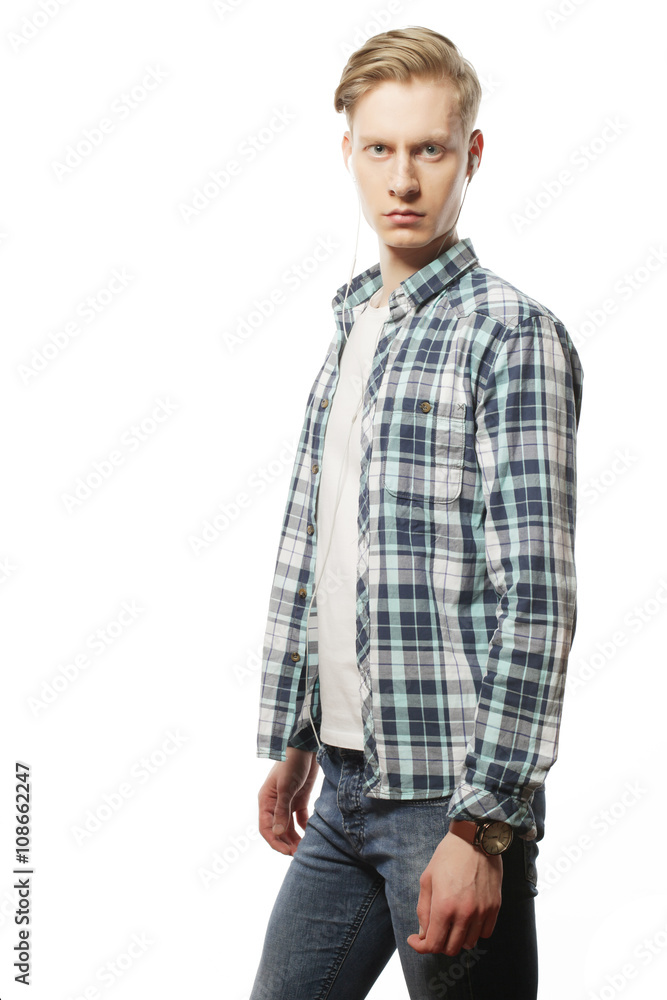 Casual portrait of happy university student guy Casual portrait of happy university student guy